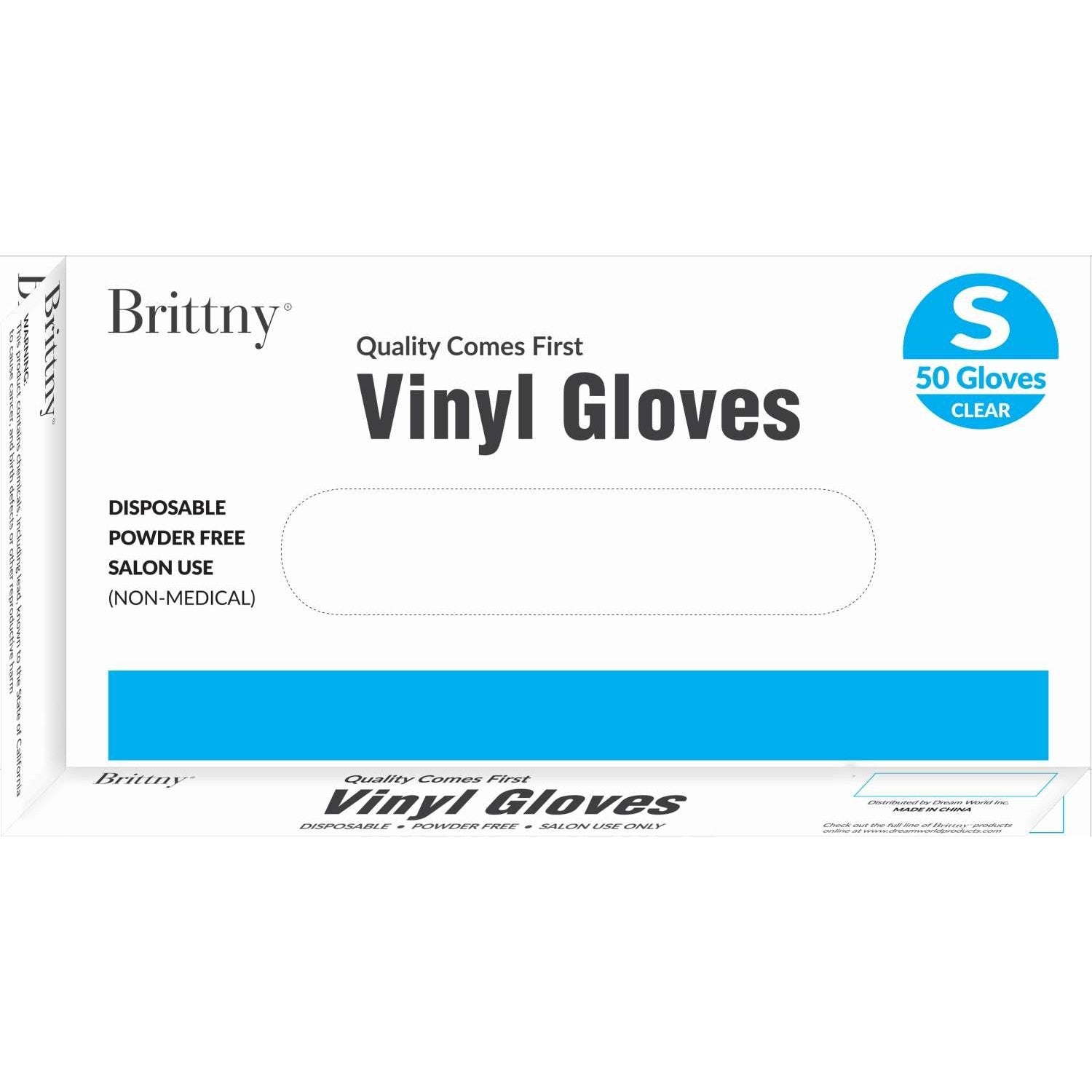 Brittny Vinyl Gloves 50Piecesbox Small Brittny Vinyl Gloves 50Piecesbox Small