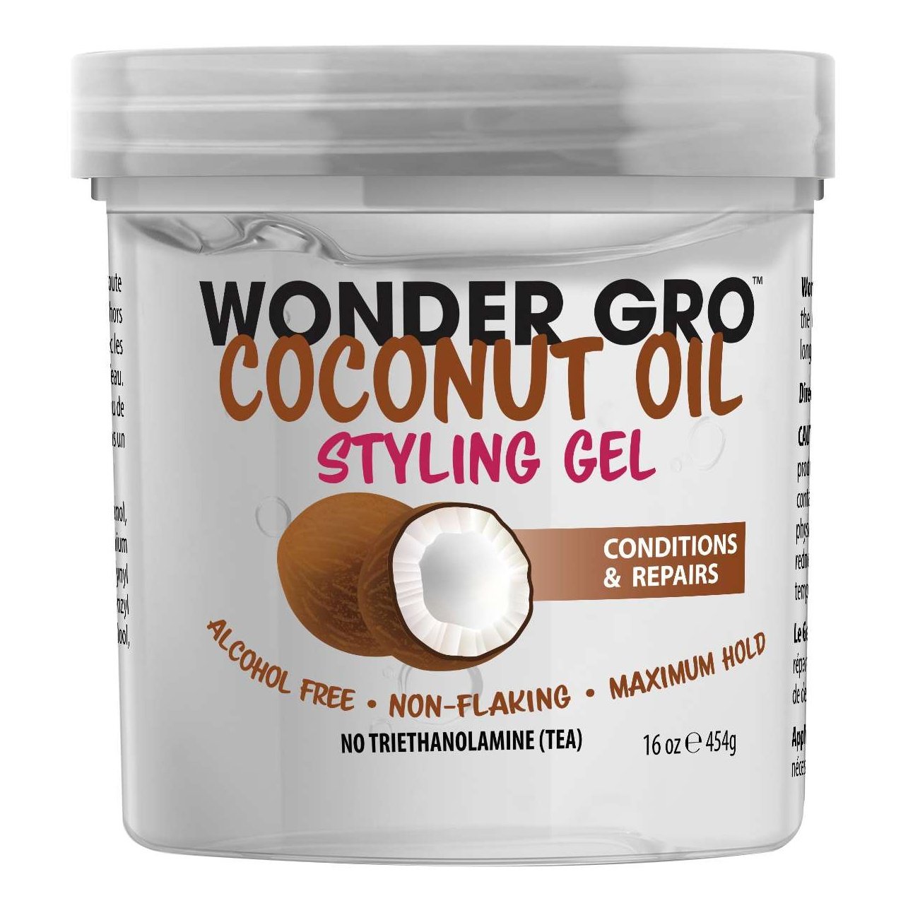 Wonder Gro Coconut Oil Hair Styling Gel Wonder Gro Coconut Oil Hair Styling Gel